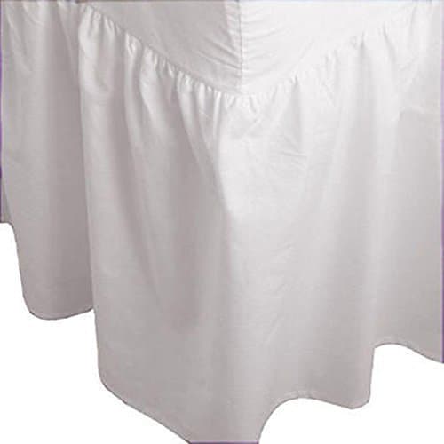 Poly Cotton Fitted Valance Bed Sheets In Various Colors &amp; Sizes (Super King, White)