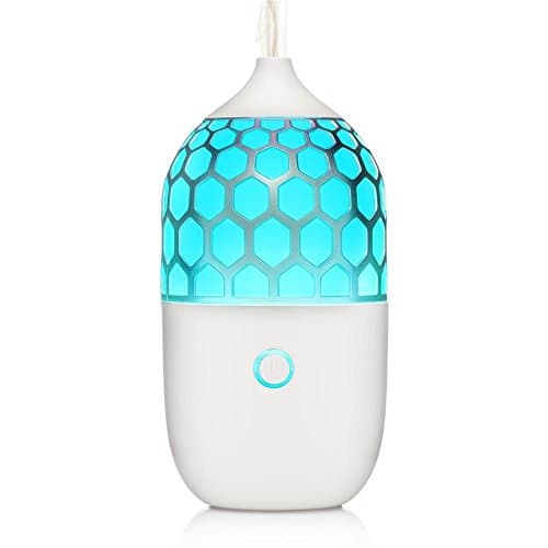 Silent Mini Aromatherapy Essential Oil Diffuser, Ultrasonic Humidifier with 6 LED Night Lights,Water Shortage and Overheating Protection, Portable Mist (90ml)