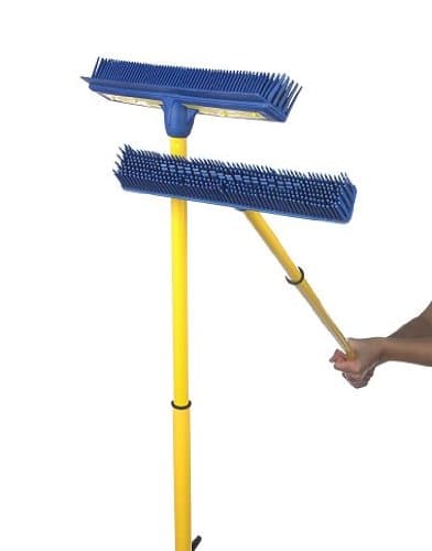 Smart Broom YT-12BY 12" Multi-Purpose Squeegee Broom Head in Blue/ Yellow, (Pack of 12)