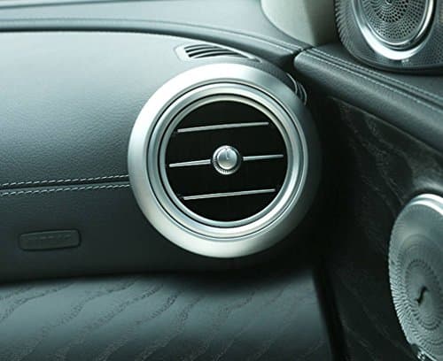 2pcs Car-Styling ABS Chrome Side Air Conditioning Vent Ring Frame Cover Trim Parts