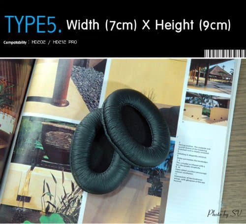 Earpads Replacement for headset, Compatible with Sennheiser HD202, HD212 Pro, etc. (Packaged 1 pair (2 pieces)) Type 5