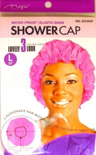 Large Purple Shower Cap, Could Also Be Used in Deep Hair Conditioning, Hair Protection, Full Size for Most Women, Men and Teens, Water-Proof Shower Cap with Comfortable Elastic Band by Patriotic Christian Caps