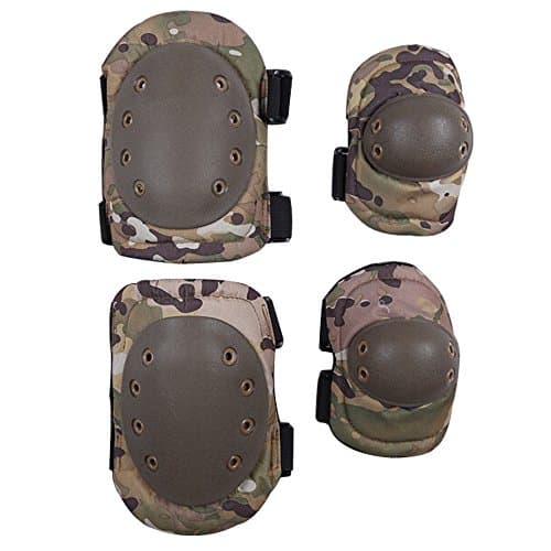 G-i-Mall Advanced Tactical Protective Pad Set with Knee Pads and Elbow Pads 2 packs/ CP Camouflage