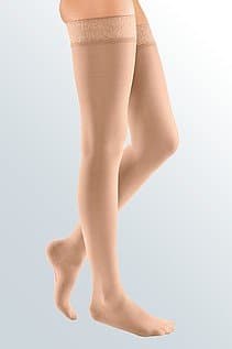 Thigh High Compression Stocking 15-20 mmHg (CE 18-22 mmHg) For Women. Size Small. Made in Italy. FDA. Recommended For Varicose Veins Socks, Dress Socks, Flight Travel (MC125US)