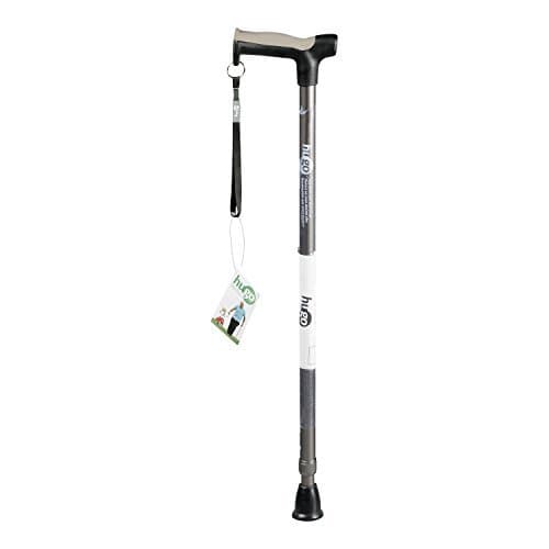 Hugo Mobility Adjustable Derby Handle Cane with Reflective Strap, Smoke by Hugo Mobility