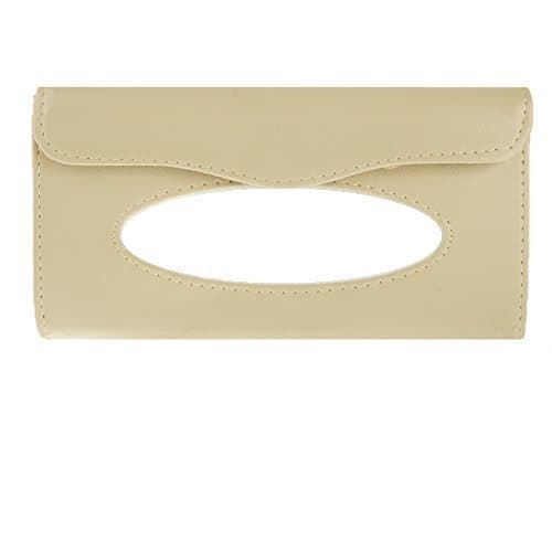 MotoPanda Car Sun Visor Tissue Paper Box Case Auto Interior Decoration Accessories Holder Beige