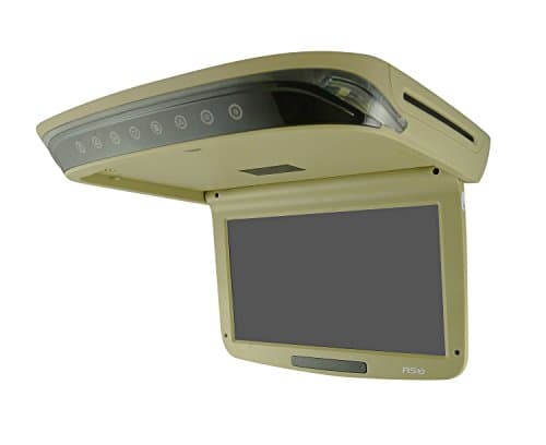 10" Ultra Slim High Definition LED Overhead DVD/USB/SD Rear-Seat Entertainment System with Simple Lock and Mount Plate Vission AM-10RSDT Tan Beige