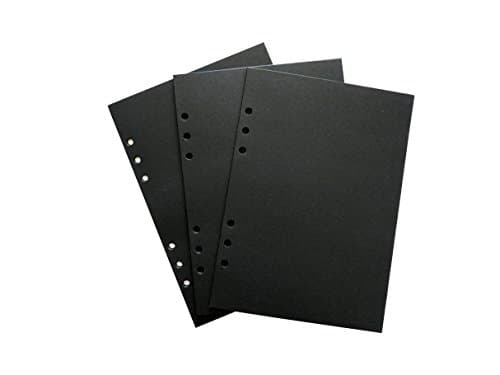 20 x Refill / Expansion Sheets Paper for Blank Kraft Ring Bound Scrapbook DIY Photo Album (6.5" x 9.1", Black)