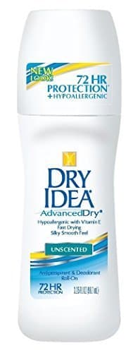 Dry Idea Advanced Dry Antiperspirant Deodorant - Roll-On - Unscented - 72 HR Protection + Hypoallergenic - Net Wt. 3.25 FL OZ (96.1 mL) Each - Pack of 3 by Dry Idea