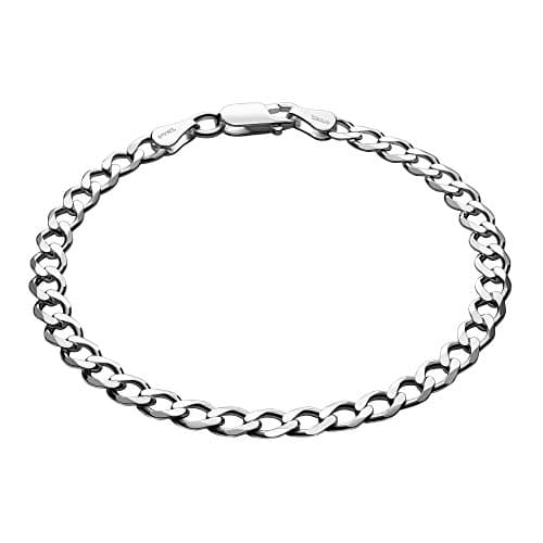 SterllSolid 925 Sterling Silver – Makes A Great Gift For Husband or Boyfriend Sterll Men's Bracelet – with Gift Box