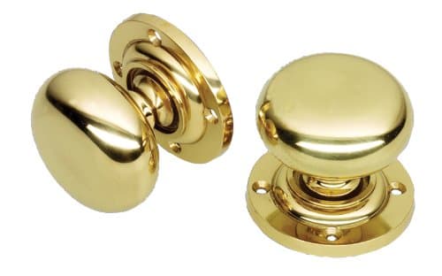 Solid Brass Mushroom Mortice Knobs Large