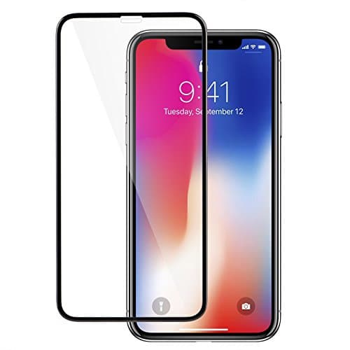 iPhone X Screen Protector, Mastery Mart iPhone X Tempered Glass Screen Protector, [Full Screen Coverage Edge to Edge Protection] [HD Anti-Scratch] 9H+ Glass [Case Friendly] for Apple iPhone X (1 PC)