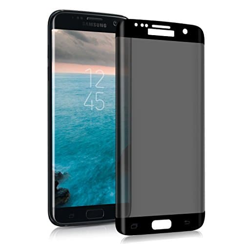 Galaxy S6 Edge Privacy Screen Protector, Super protection S6 Edge Premium [3D Curved] [Case Friendly] [Anti-Scratch] 9H Hardness Tempered Glass Film Screen Protector for Samsung Galaxy S6 Edge (Black)