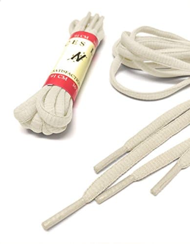 THREE PAIR PACK Durable Oval Athletic Shoelaces (6.5mm Diameter) by NivZiv