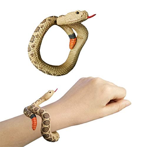 WORMENG TOYS Simulation Resin Animal Python Bracelet Handmade Painted PVC Material Toy Kids Birthday Educational Best Gift for Children Boys, Girls,Toddlers