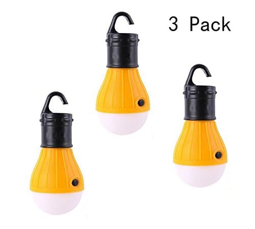 3 Pack LED Tent Lamp-Portable Compact &amp; Waterproof Hurricane Emergency Camping Lantern for Backpacking, Hiking, Fishing, &amp; Outdoor Lighting Sleeping Bag Camping Equipment By SPNRO