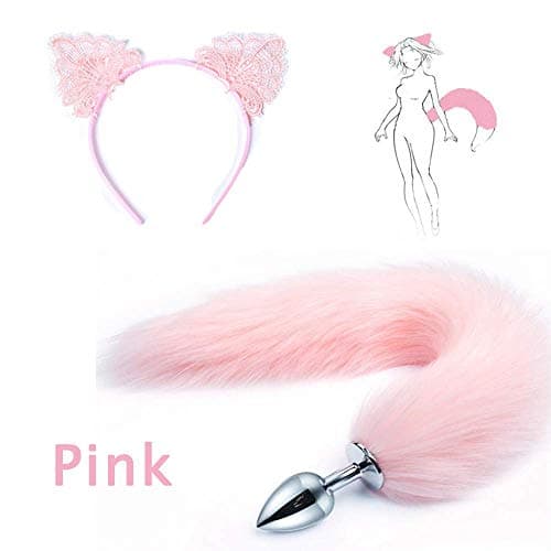 Vitnette Fox Tail Headband Headwear - B-ütt an-âl Pl-ùg T-ö-ys for Wömén Bêginnêrs