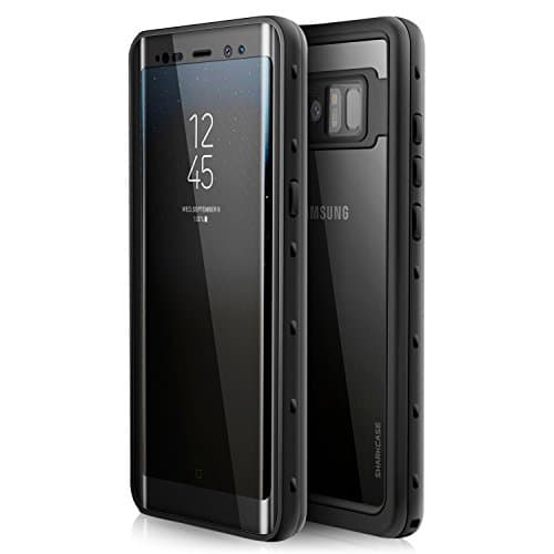 Samsung Galaxy Note 8 Waterproof Case - SHARKCASE IP68 Underwater Protective Case with Built in Screen Protector for Samsung Galaxy Note 8, 6.3'' Black