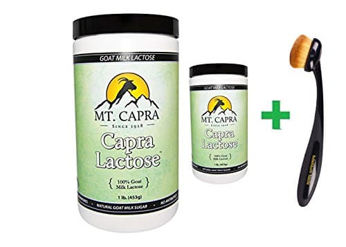 Mt. Capra, Capra Lactose, 1 lb (453 g)( 2 PACK )+ Bdellium Tools, Studio Series, Face 950, Oval Multi-Purpose, 1 Brush