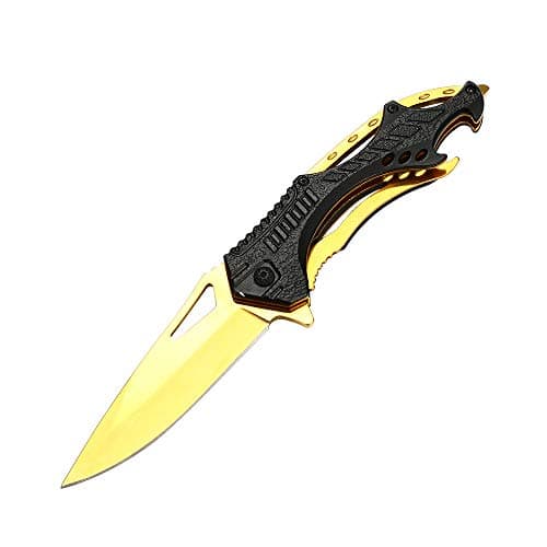 Classic Folding Pocket Knife, Fixed Blade Combat Style Knife,8.5" Overall Outdoors Camping Hunting