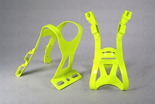 Soma Oppy XX 2-Strap Toe Clips Neon Yellow S/M Pair Track Fixed Road Bike