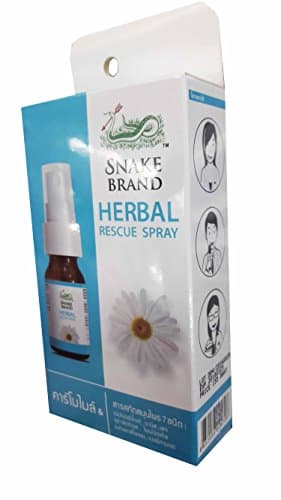 SNAKE BRAND Herbal Rescue Spray, help refresh, sooth and relief discomfort of the buccal and pharyngeal cavity. (15 ml/ pack)