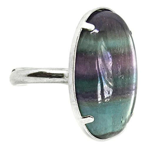 Silver Ring Crystal Vibration & Fluorite