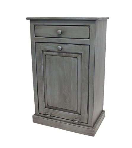 Pine Tilt Out Trash Bin (Primitive Vintage Blue with Glaze)