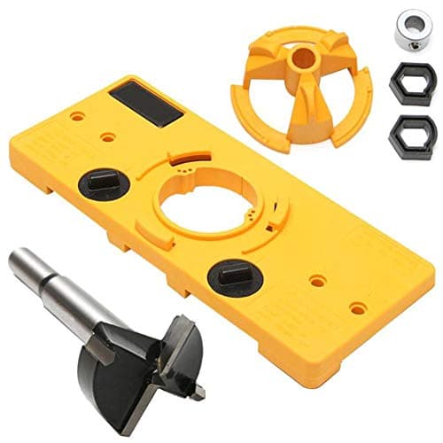 RollingBronze 35MM Hinge Boring Jig Drill Guide Set Door Hole Template Kit for Kreg Tool Punching Device