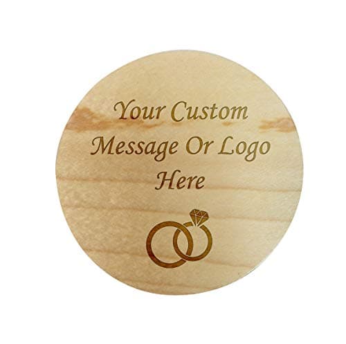 Custom Personalized Maple Wood Ring Box 3D Laser Engraved Holder Rustic Relationship Keepsake Wedding, Proposal, Engagement, Ring Bearer, Promise Ring (Custom Message)