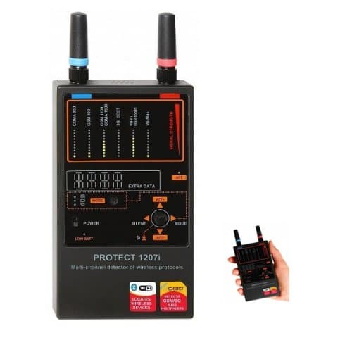 PROFESSIONAL MULTI-CHANNEL RF BUG DETECTOR FOR WIRELESS PROTOCOLS, MULTI-PURPOSE DETECTION