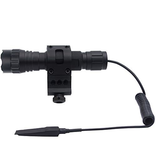 Royitay LED Light Tactical Flashlight 1000 Lumens with offset mount Small Torch of 2 modes remote Pressure switch