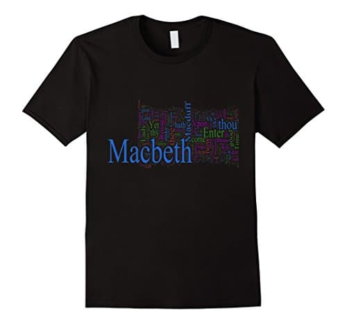 Men's Word cloud - Macbeth Shirt - Shakespeare Medium Black