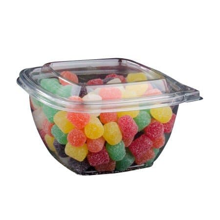 16 oz. Clear Plastic Tamper Resistant Deli Container - 250 per case