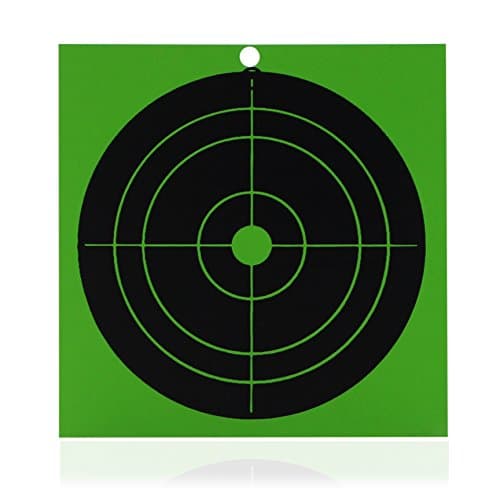 Bostom Reactive Splatter Targets ( 50 Pack ) - 4" Target Sticker - Shots Burst Bright Fluorescent Green Upon Impact - Gun, Rifle & Airsoft Targets