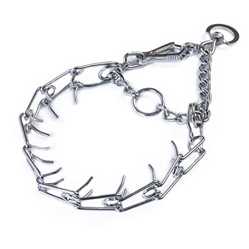 Quiet Harbor Deluxe Adjustable Spike Restrain Prong Dog Training Collar for Behavior Control (3.3 mm x 20 inches)