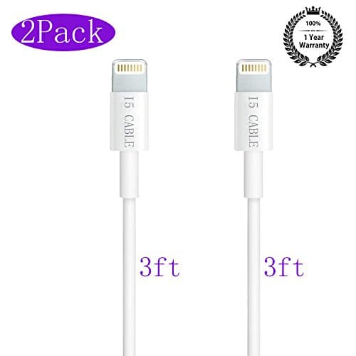 Lightning Cable, I5 Cable(TM) iPhone Lightning to USB Cable Charger for iPhone 7/7 plus 6/6s/6 plus/6s plus,Se,5/5s,iPads Air/Mini,iPod (3Ft 2-Pack)