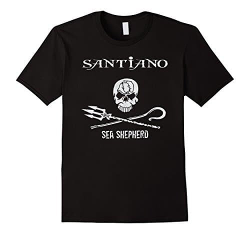 Mens Santiano Sea Shepherd Tshirt Medium Black