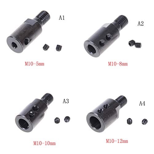between buringfor 1 Pc Shank M10 Arbor Mandrel Connector Adaptor Cutting Tool M10 Mandrel Connector 5mm/8mm/10mm/12mm