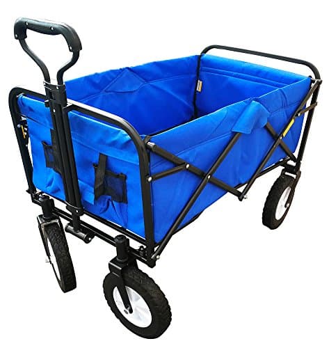 B8010 Collapsible Folding Outdoor Utility Wagon, Blue