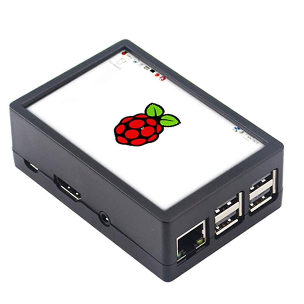 Guhui Raspberry pi 3 Model B/B+ and 3.5 inch Display Plastic Black Case