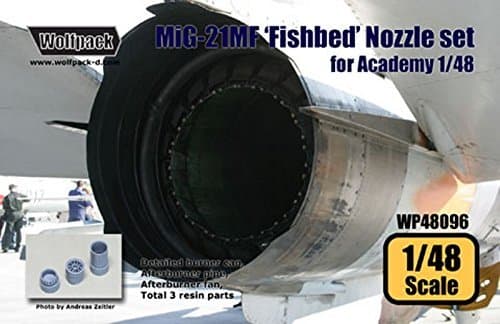 Wolfpack 1:48 MiG-21 MF Fishbed Nozzle Set for Academy - Resin Detail #WP48096