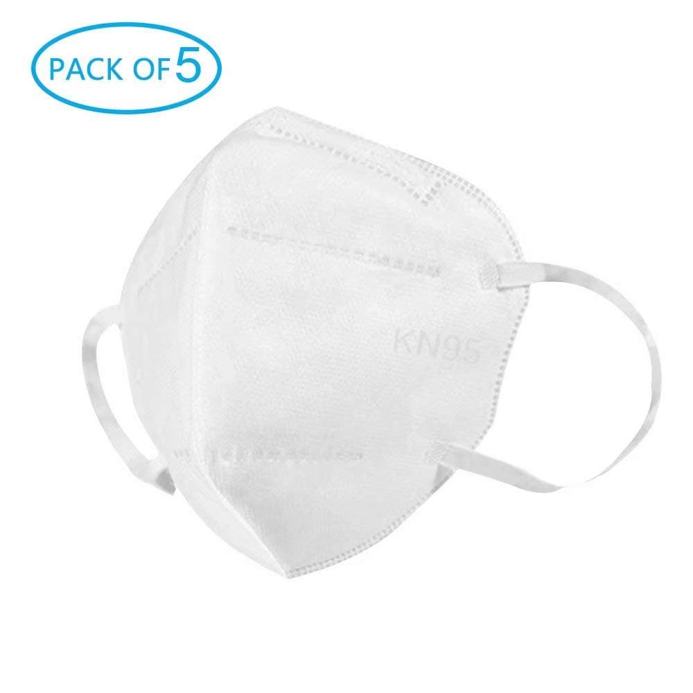 5PCS KN95 Ma-sk, 6 Layer Disposable Face Ma-sks Filter 95% PM2.5 Activated Carbon Filter Mouth Ma-sk