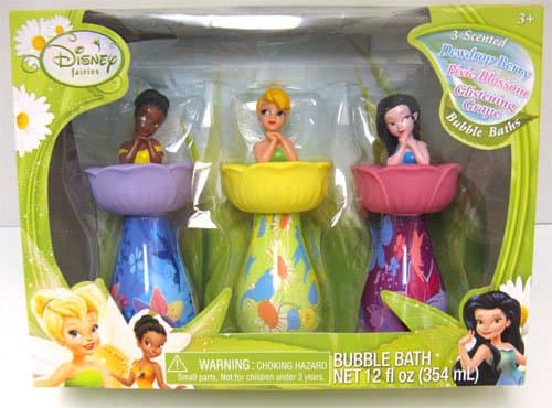 Disney Faries Tinkerbell Pixie Mini Collectible Bubble Bath Set Decanters Tub Toys