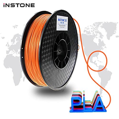PLA Filament 1.75mm for 3D Printer - 1 kg spool, Various Colors (Orange)