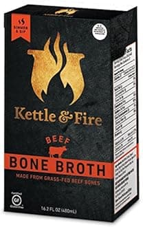 KETTLE AND FIRE, BONE BROTH, BEEF, GRASS FED - Pack of 6