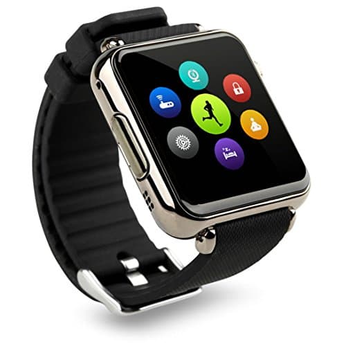 Bluetooth Smart Watch Black Case with SIM SLOT Camera works with Android phones