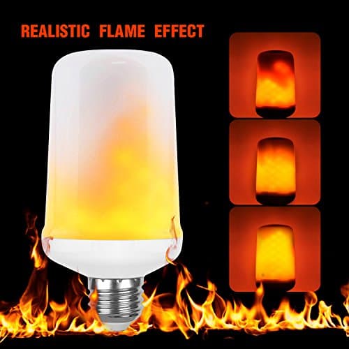 Yiizon LED Flame Effect Light Bulbs, 5W E26 Base 1300K, Flickering Fire Vintage Flaming Atmosphere Decorative Lamps for Home, Christmas, Valentine's and Parties(1 Pack)