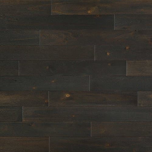 Save in Bulk - Full Pallet ( 52 Boxes - 1163.76 Sq ft.) Mazama Hardwood Flooring - Contemporary Acacia Collection - Simply Black - Acacia - Builders - 4 3/4" - Wirebrushed - UV Oil