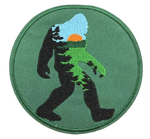 Bigfoot 3.5" Embroidered Iron/Sew-on Patch Cryptid Creature Series Souvenir Travel Vacation Unexplained Mysteries Yeti Sasquatch X-Files Aliens Wonders National Park Mountains